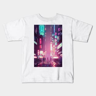 People Tokyo Neon Anime Japan Vibes <3 Kids T-Shirt